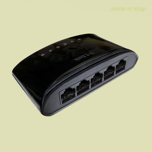 D-Link 5 Port Desktop Switch DES-1005D 10/100Mbit mit LED-Anzeige