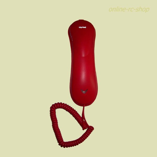 Tiptel 114 Schnurtelefon Telefon schnurgebunden rot Tastenhörer