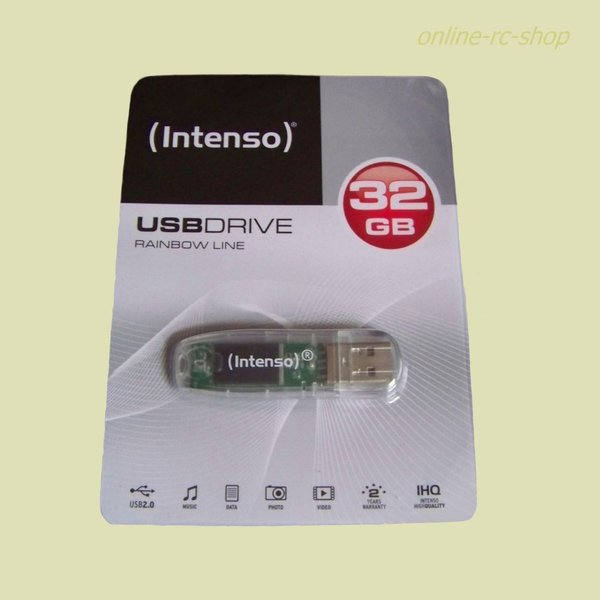 Intenso® USB drive 32GB USB 2.0 Stick Rainbow Line Flash-Laufwerk