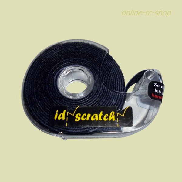 Patchsee ID-Scratch Kabelbinder Klettband 2,5 m schwarz abrollbar