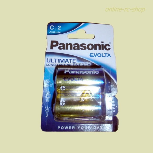 Panasonic Batterie Alkaline Evolta LR14AP LR14 Baby 2er Blister