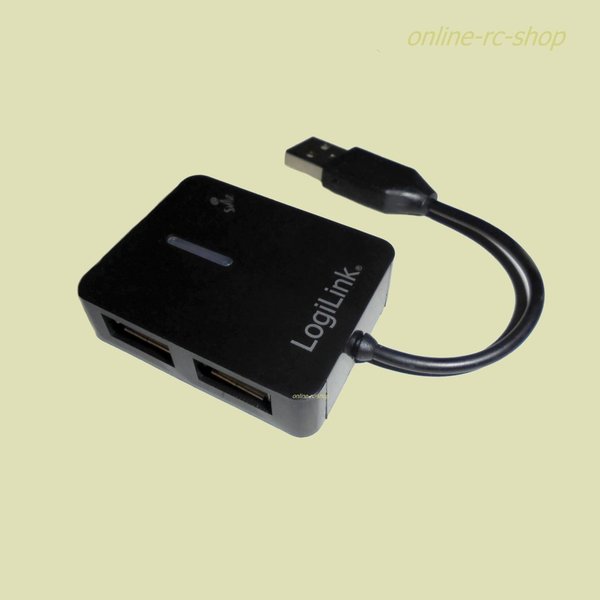 LogiLink® USB 2.0 Hub Smile 4-Port schwarz USB2 Verteiler UA0139