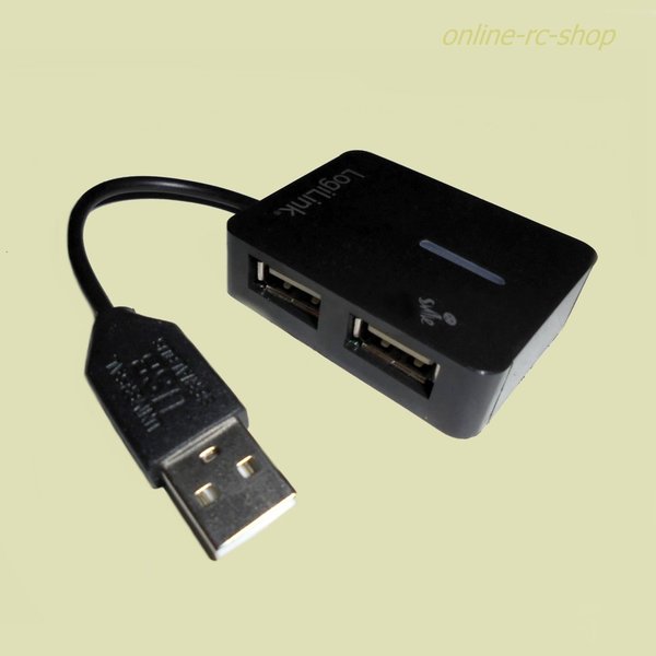 LogiLink® USB 2.0 Hub Smile 4-Port schwarz USB2 Verteiler UA0139