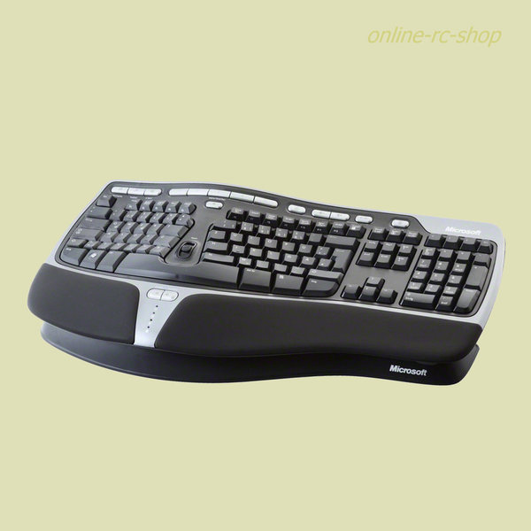 Microsoft Tastatur ergonomisch mit Kabel Natural Keyboard 4000