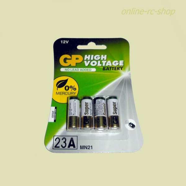 GP Batterie High Voltage 12V 4er Blister - 23A MS21 MN21 LRV08