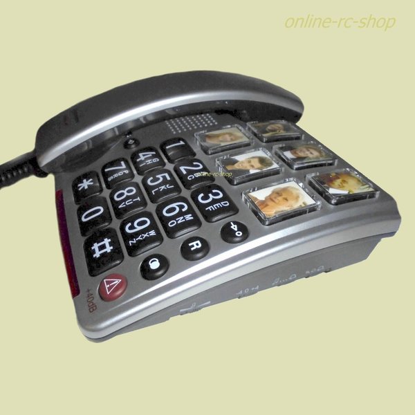 Amplicomms Grosstastentelefon BIG Tel 40 Plus Fototasten Telefon