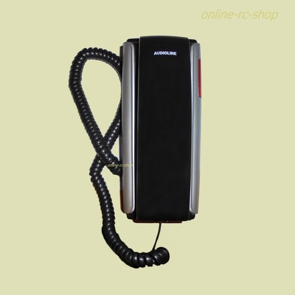 Audioline schnurgebunden Telefon TEL105 silber schwarz Anruf-LED