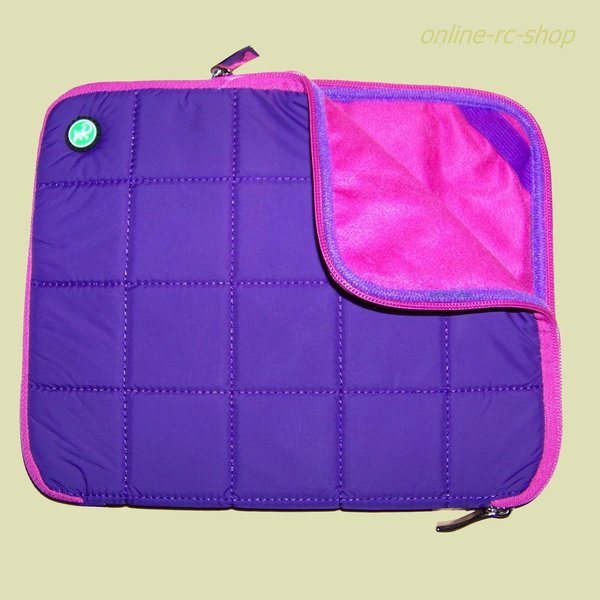 Schutztasche für iPad in lila pink leicht gepolstert