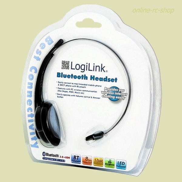 LogiLink® Bluetooth 3.0 Kopfbügelheadset Mikrofon Headset BT0027