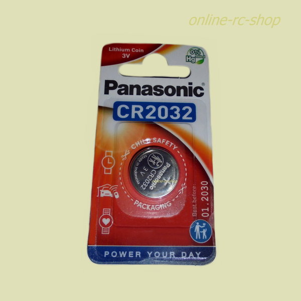 Panasonic Knopfzelle Lithium CR2032 Batterie
