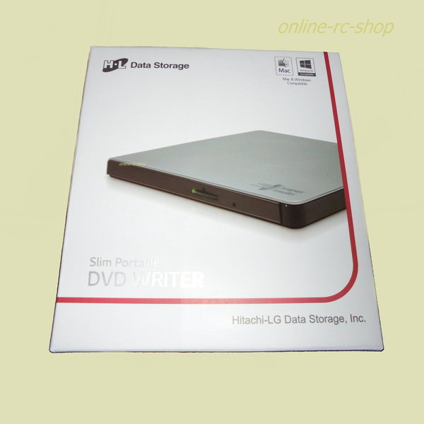 Hitachi LG GP57 externer DVD Brenner slim silber Win10 und MAC OS