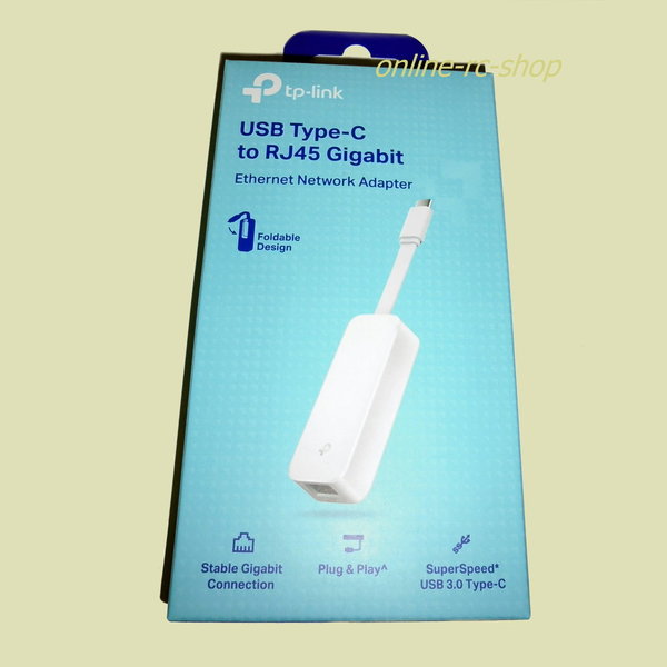 TP-Link UE300C USB-C Gigabit Ethernet Adapter für Laptop ohne LAN-Port
