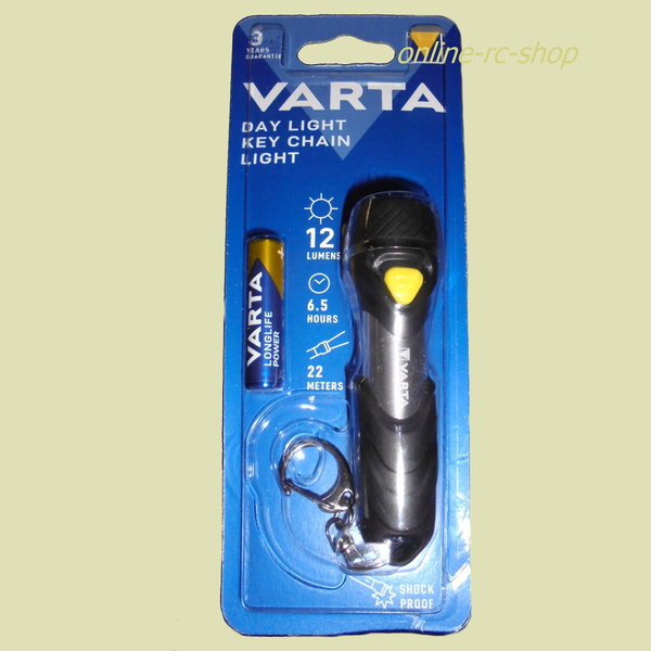 VARTA Day Light LED Key Taschenlampe mit Schlüsselring